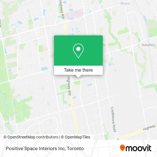 Positive Space Interiors Inc map