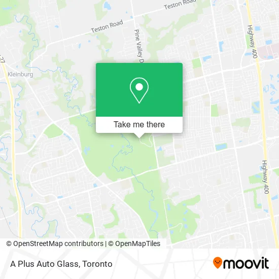 A Plus Auto Glass map