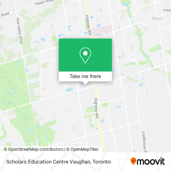 Scholars Education Centre Vaughan map