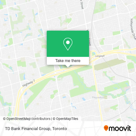TD Bank Financial Group map