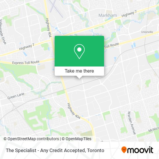 The Specialist - Any Credit Accepted map