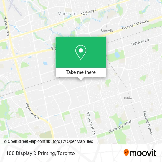 100 Display & Printing map