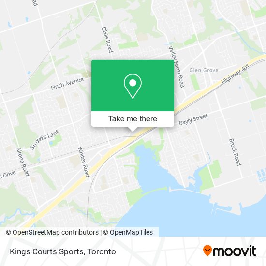 Kings Courts Sports map