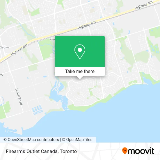 Firearms Outlet Canada map