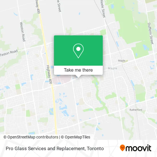 Pro Glass Services and Replacement map