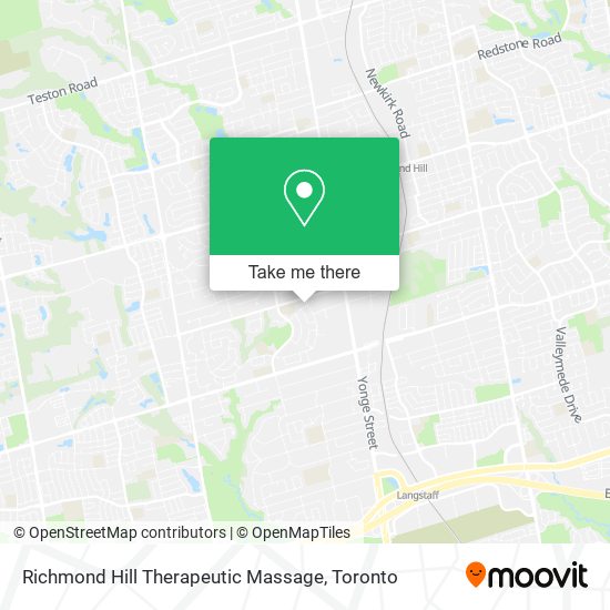 Richmond Hill Therapeutic Massage map