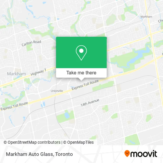 Markham Auto Glass map