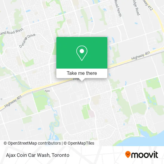 Ajax Coin Car Wash map
