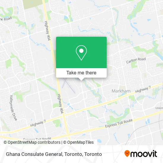 Ghana Consulate General, Toronto map