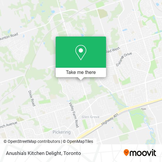 Anushia's Kitchen Delight map