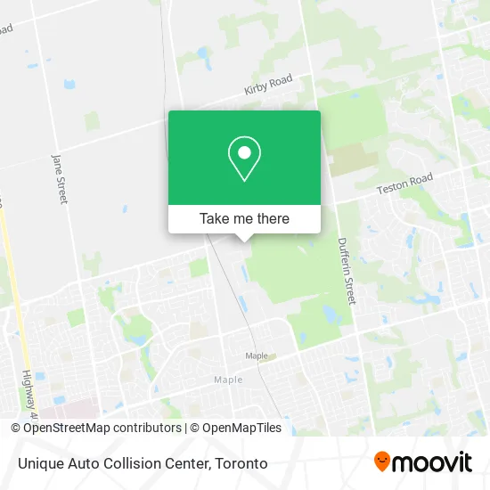 Unique Auto Collision Center map