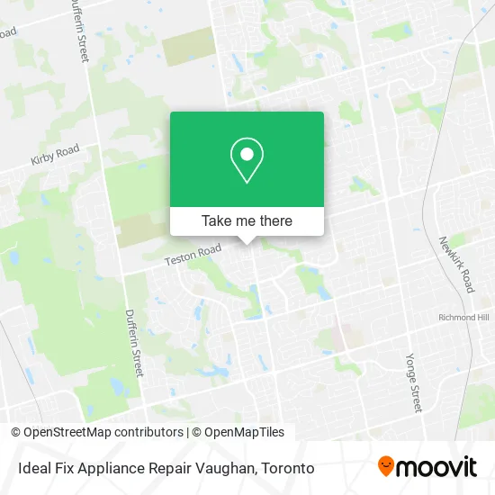 Ideal Fix Appliance Repair Vaughan map
