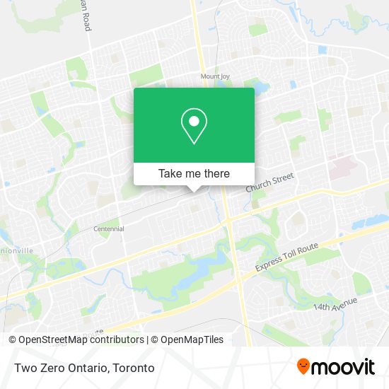Two Zero Ontario map