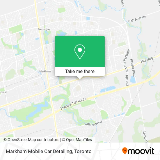 Markham Mobile Car Detailing map