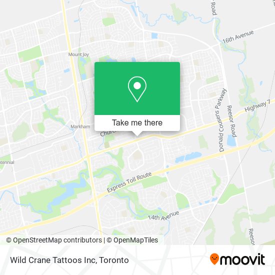Wild Crane Tattoos Inc map