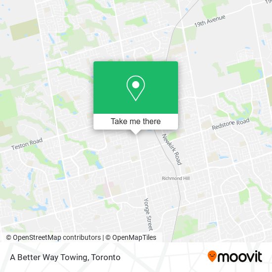 A Better Way Towing map