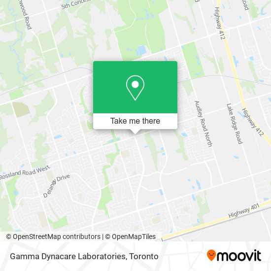 Gamma Dynacare Laboratories map