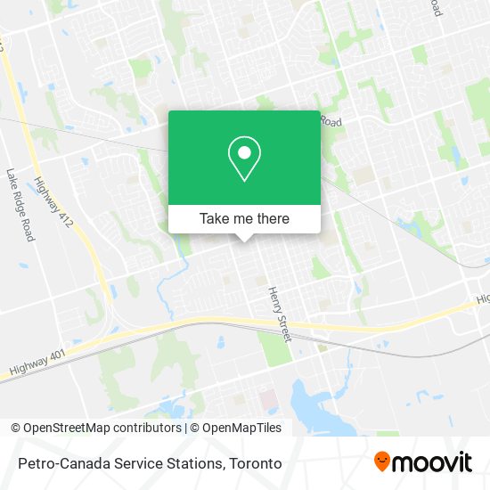 Petro-Canada Service Stations map