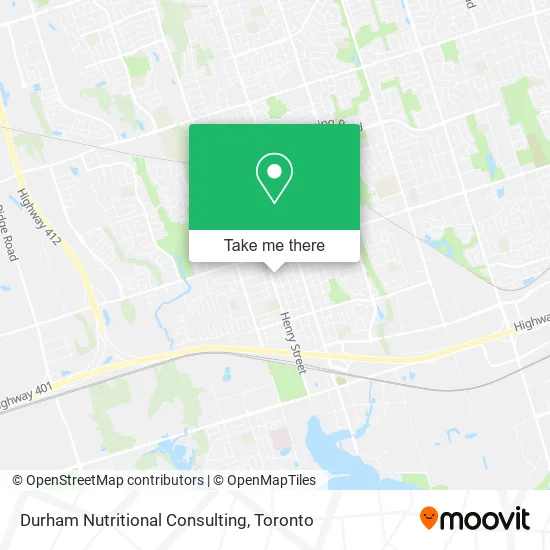 Durham Nutritional Consulting map