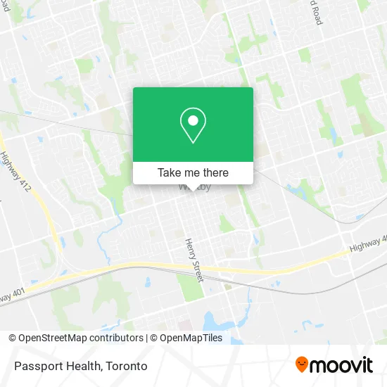 Passport Health map
