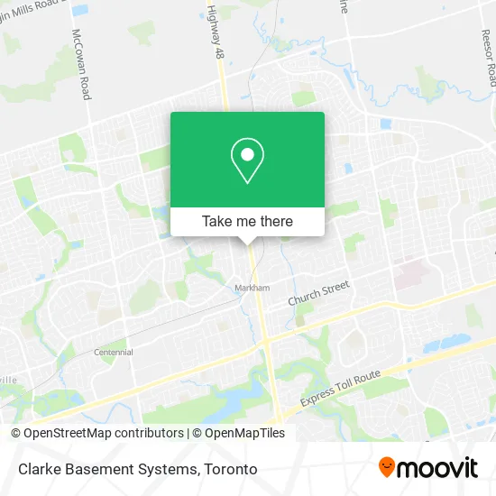 Clarke Basement Systems map