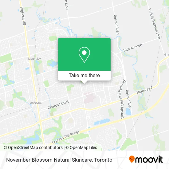 November Blossom Natural Skincare map