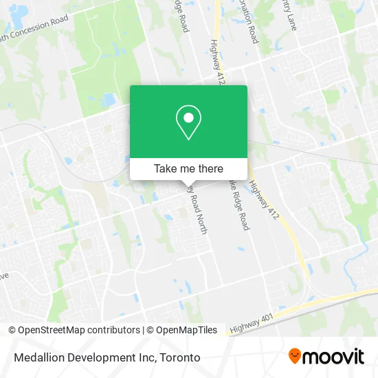 Medallion Development Inc map