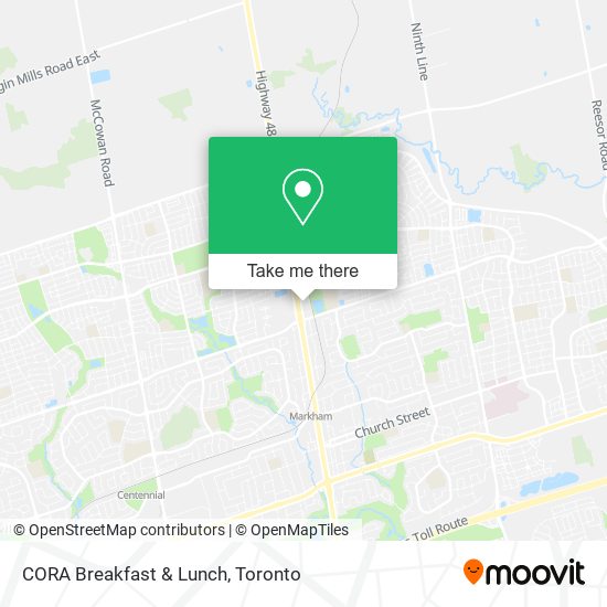 CORA Breakfast & Lunch map