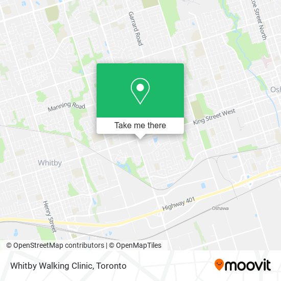 Whitby Walking Clinic map