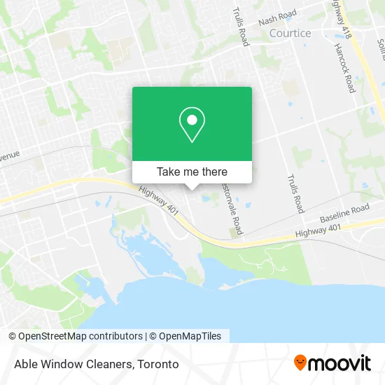 Able Window Cleaners map