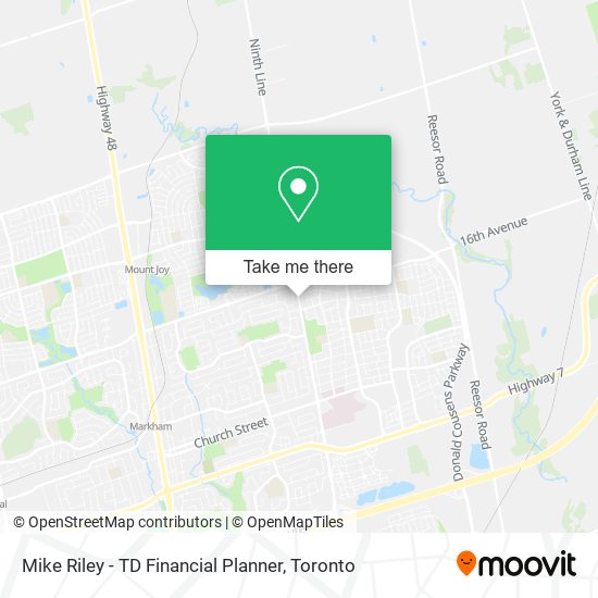Mike Riley - TD Financial Planner map
