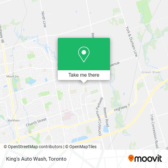 King's Auto Wash map