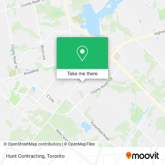 Hunt Contracting map