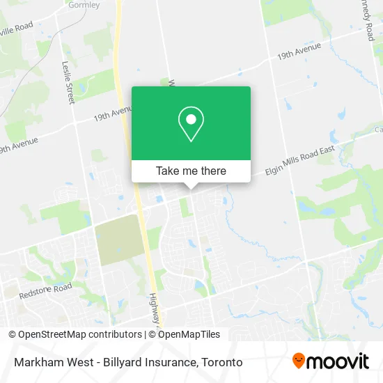 Markham West - Billyard Insurance map
