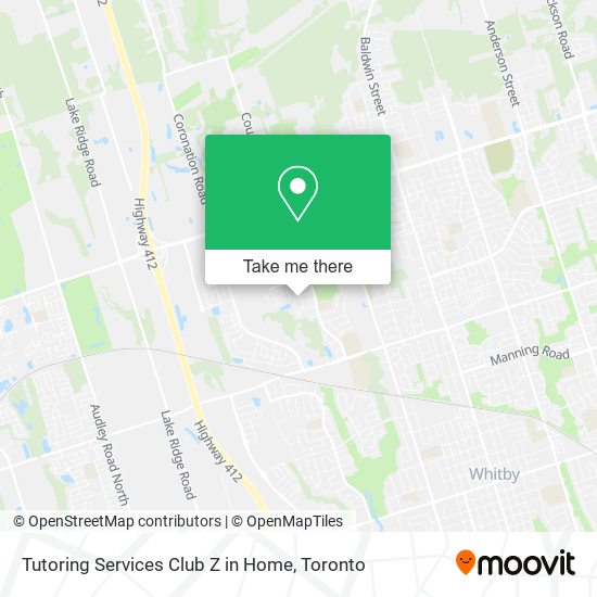 Tutoring Services Club Z in Home map