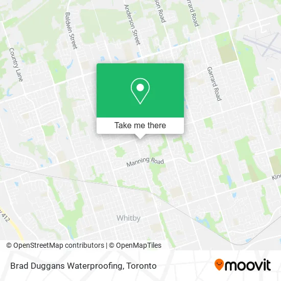Brad Duggans Waterproofing map