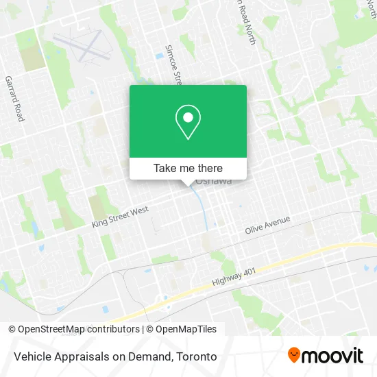 Vehicle Appraisals on Demand map