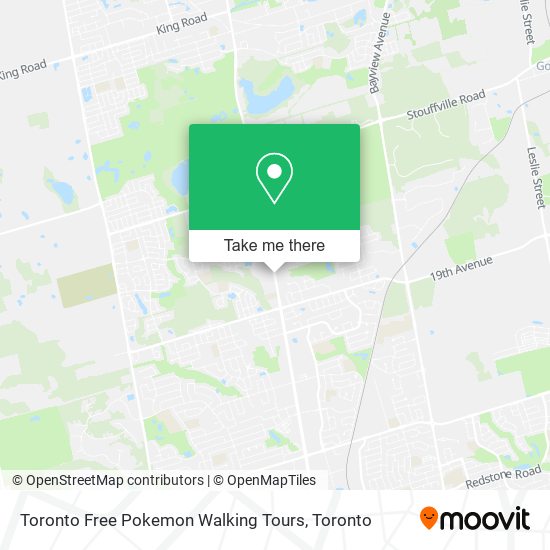 Toronto Free Pokemon Walking Tours plan