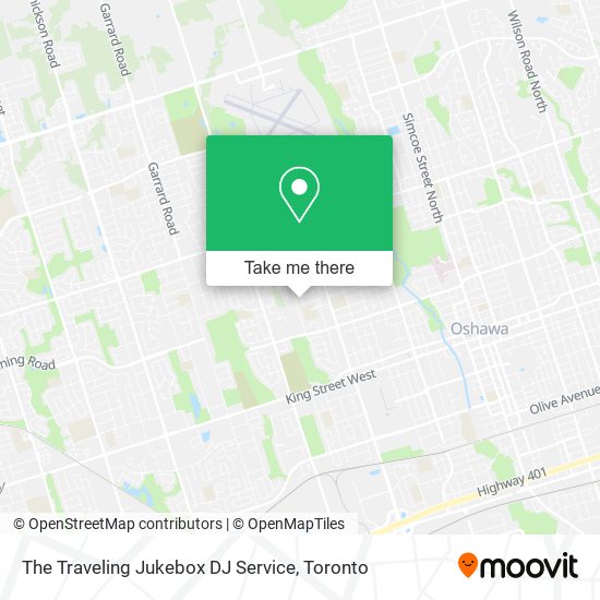 The Traveling Jukebox DJ Service map