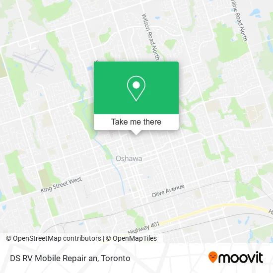 DS RV Mobile Repair an map