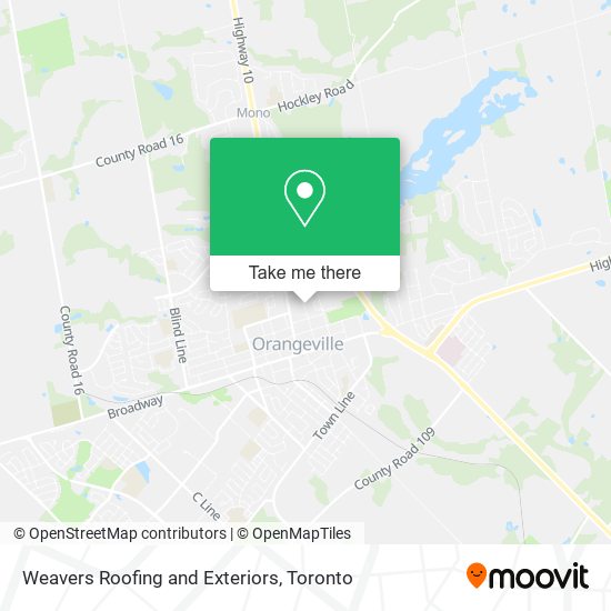 Weavers Roofing and Exteriors map