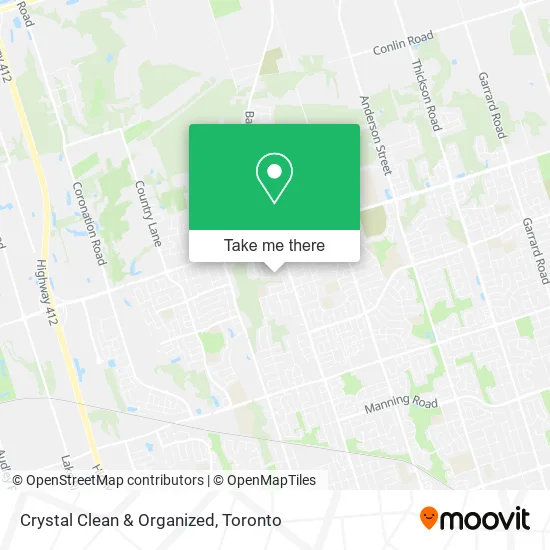 Crystal Clean & Organized map
