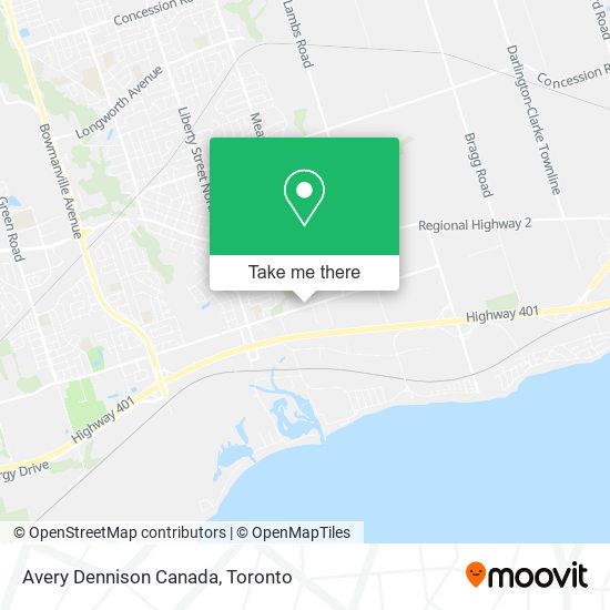 Avery Dennison Canada map