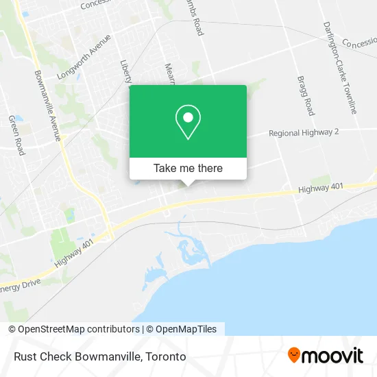 Rust Check Bowmanville map
