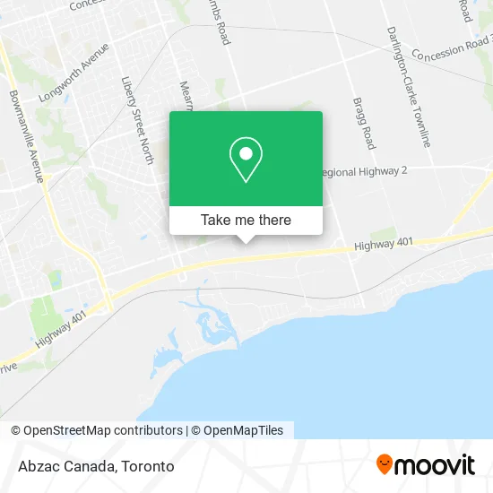 Abzac Canada map