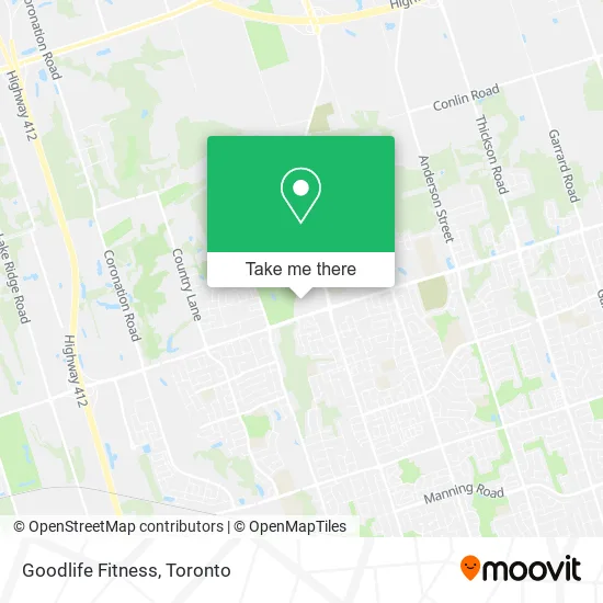 Goodlife Fitness map