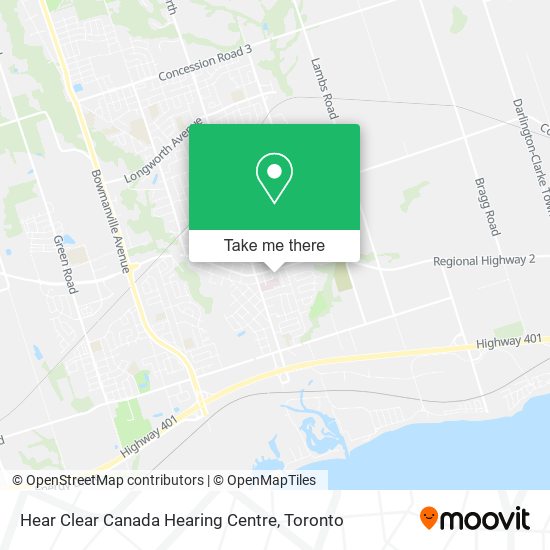 Hear Clear Canada Hearing Centre map