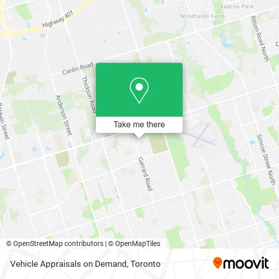 Vehicle Appraisals on Demand map