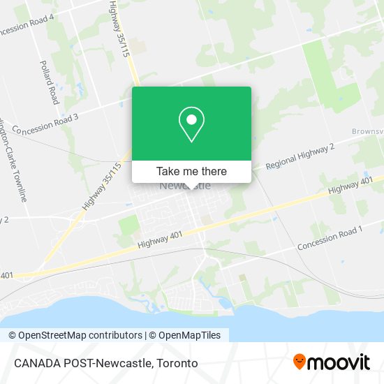 CANADA POST-Newcastle map