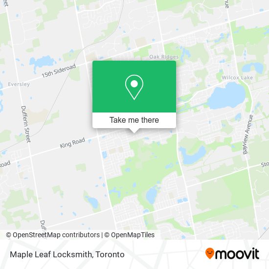 Maple Leaf Locksmith map